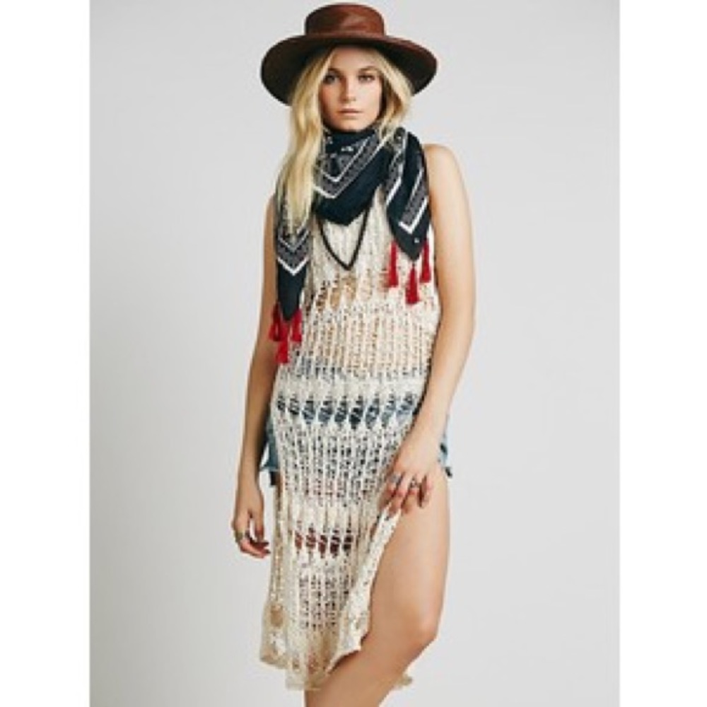 Crochet festival cover up dress